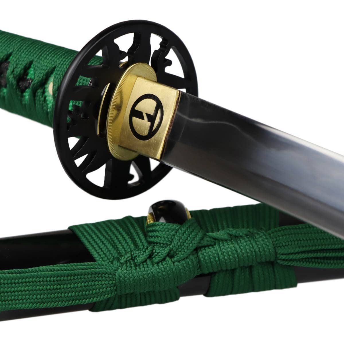 Toshiro Swords Katana Samuraischwert Take Midori 1095 Stahl Niku Klinge mit Lehmhärtung