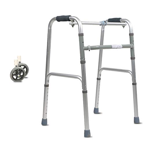 Gehgestell aus Aluminium, zusammenklappbar, leicht, Gehhilfe, Gehhilfe, Rollator mit Rädern für ältere Menschen, Sterne, nach vorne laufen