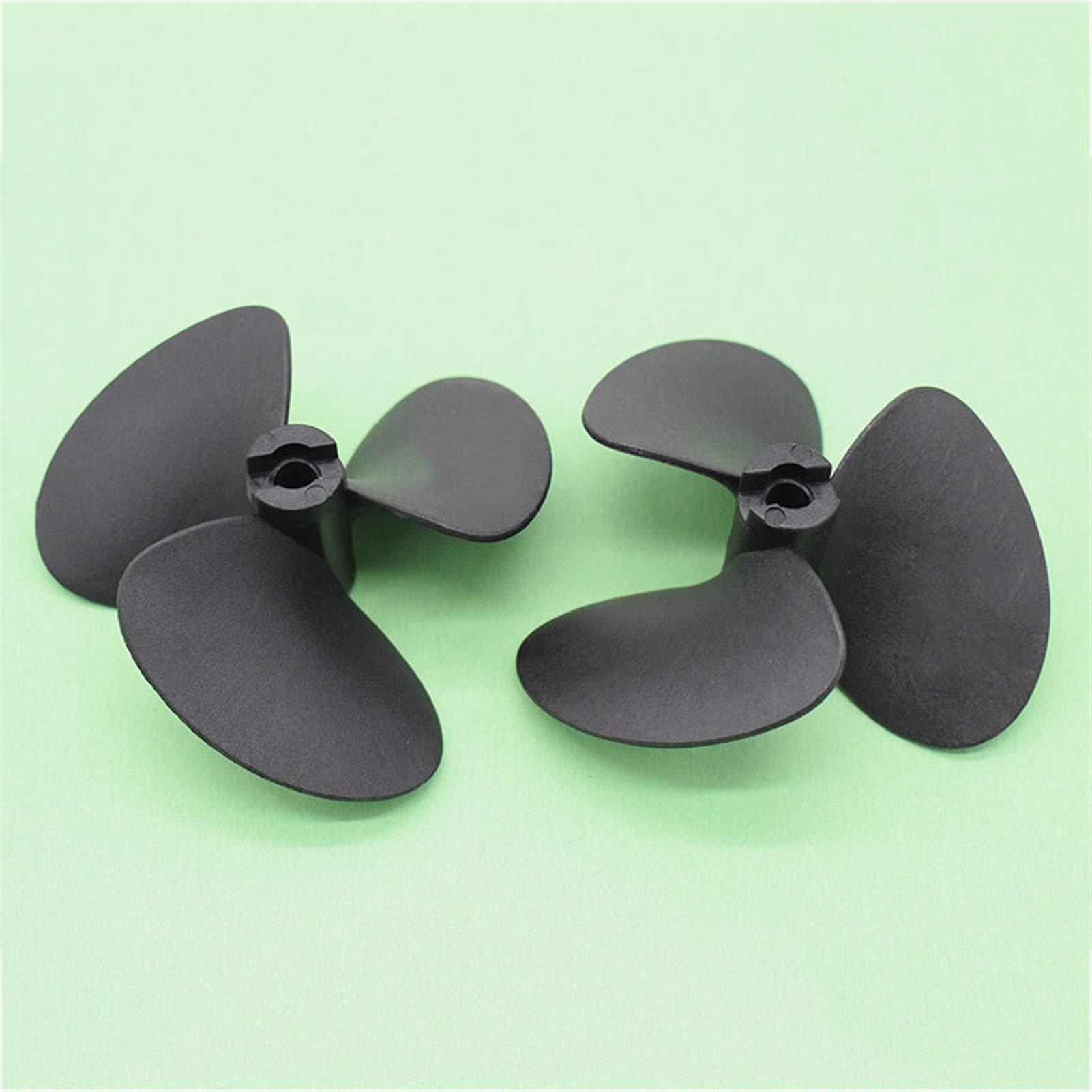 Jodriva Rc Boot Teile 70/80mm 3 Klingen Propeller 5mm Welle Schraube Positive/Reverse Propeller Schwarz RC Köder Fischerboot Bootspropeller(D70mm Positive)