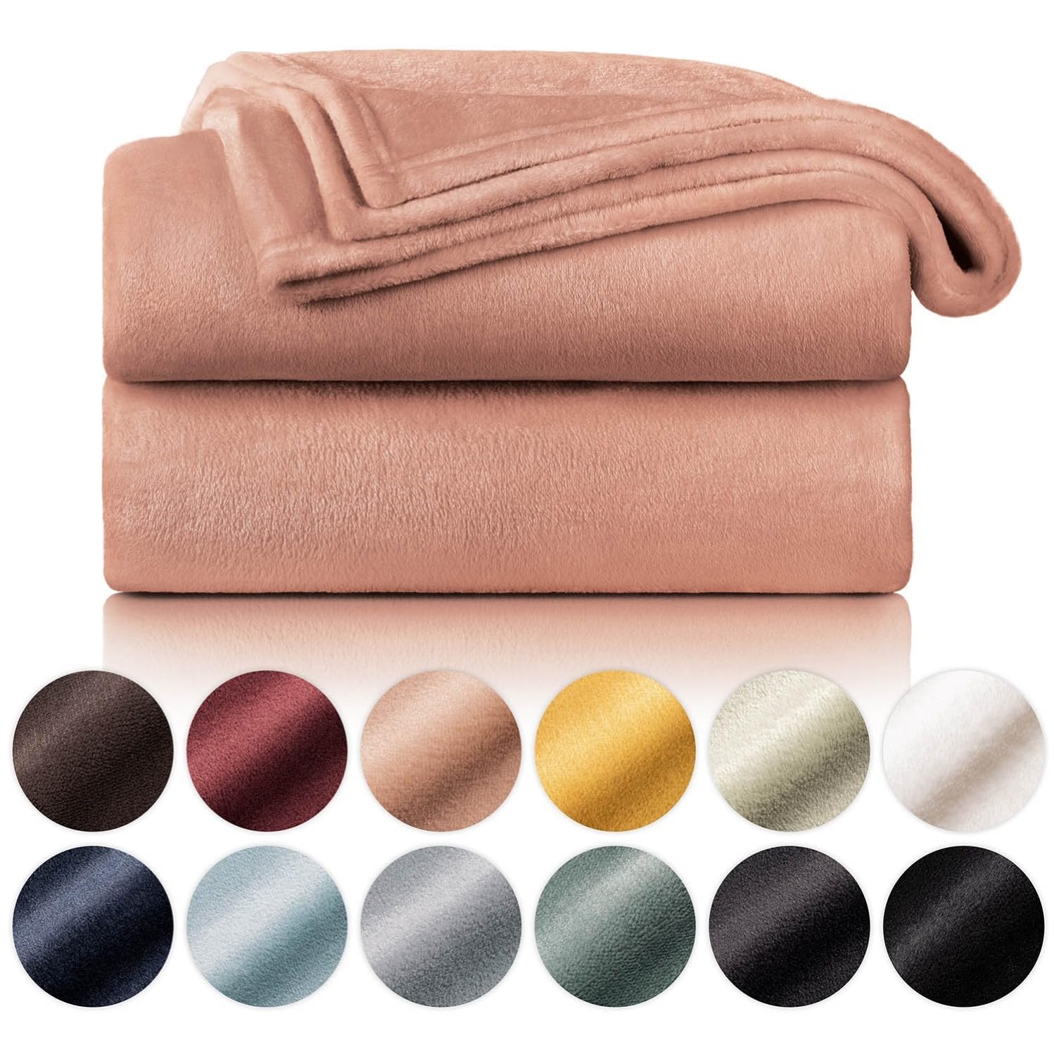 Blumtal Fleecedecke 270x230 cm - Oeko-TEX zertifizierte Kuscheldecke - Wohndecke 270x230 cm - weiche Decke Couch als Wohn- & Kuscheldecke Rosa - Tagesdecke Rosa - Decke Rosa 270x230 - Rosa Decke