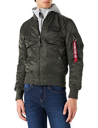 Alpha Industries Herren Fliegerjacke MA-1 D-Tec, Grau (black 04), Gr. M