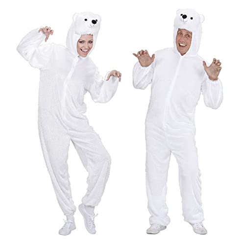 "FUNNY POLAR BEAR" (hooded jumpsuit with mask) - (M/L - h 175 cm)