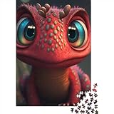 Red Dragon Baby Holzpuzzle Puzzle für Erwachsene 1000 Teile für Erwachsene Schwierige Puzzles als Geschenke für die ganze Familie und die (Size : 75x50cm)