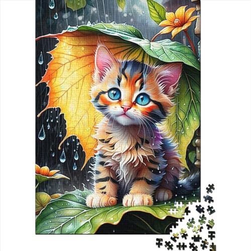 Puzzle für Erwachsene mit 1000 großen Teilen, Fantasie-Katze, Holzpuzzle für Erwachsene und Jugendliche als Geburtstagsgeschenk für Erwachsene, Jungen und Mädchen, 75 x 50 cm