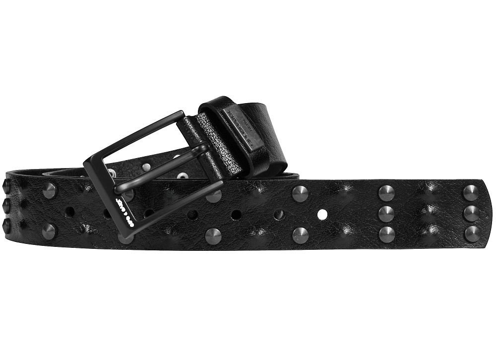 Cipo & Baxx Herren Gürtel Belt Nieten Design Ledergürtel CG122 Schwarz 100