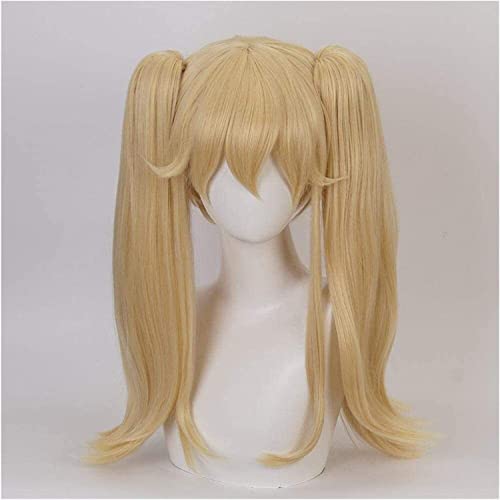 LINLINCD-Anime Coser Wig Anime Cosplay Perücke Eiga Kakegurui Meari Saotome Anime Messen Halloween Party Karneval Perücke Männer Anime Fans Geschenk (langes Holden Haar)