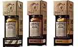 3 Gläser O'Donnell Moonshine Kombi Set aus 3 Sorten mit Ausgießer a 0,7 Liter 20-25% vol. 1x Harte Nuss, 1x Macadamia, 1x Bratapfel + SpaRiegel von ONlineshop Bormann