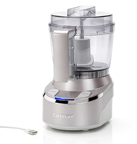 Cuisinart RMC100E Mini-Zerkleinererer, kabellos, Li-Ion-Akku, USB-Ladegerät, spülmaschinenfestes Zubehör, Leuchtanzeige für Batteriestand