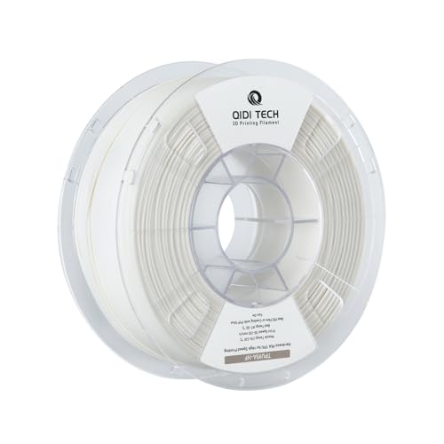 QIDI TECH TPU 95A Hohe Fließfähigkeit Filament 1.75mm，TPU95A-HF Flexibles 3D Drucker Filament für die meisten FDM 3D Drucker, hohe Elastizität,Geeignet für Hochgeschwindigkeitsdruck, 1kg Spule, weiß