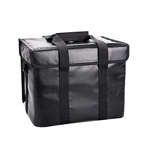 Batteriesichere Tasche, 33 x 24 x 22 cm, feuerfest, großes Fassungsvermögen, mit abnehmbarem Schultergurt, 33 x 24 x 22 cm, schwarz, batteriesichere Aufbewahrungstasche