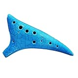 Instrumento Ocarina Adulto 12-Loch-Okarina C-Ton AC-Ton Anfänger-Tutorial Lehrmaterial geräucherte Okarina (A)