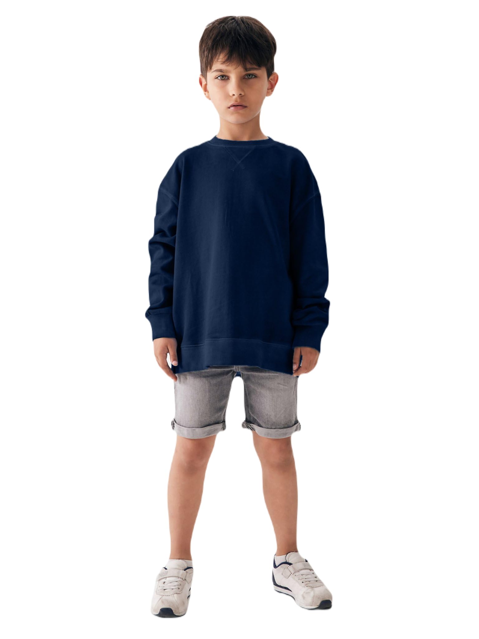 LTB Jeans Sweatshirts für Jungen Tayala Regulär Casual Pullover Langarm mit Crew Neck zum Überziehen aus 100% Baumwolle in Blau - Größe 164CM