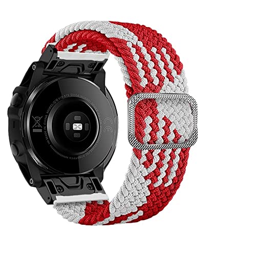 BANDKIT QuickFit 26 22 mm Smart-Armbänder für Garmin Fenix 6 6X Pro 5 5X Plus 3HR 7X 7 Easyfit Loop Nylon Uhrenarmband Smartwatch Handgelenkbänder, 26mm Fenix 5X 5XPlus, Achat