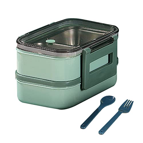 Mikrowellen-Lunchbox, Essgeschirr, Lebensmittel-Aufbewahrungsbehälter, Kinder, Schule, Büro, 2 Ebenen, tragbare Box, Lunch-Tasche