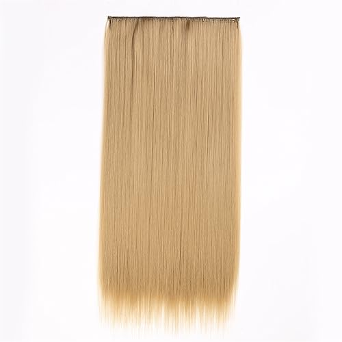 Clip-in-Haarverlängerungen Clip-in-Kunsthaarverlängerungen, 5 Clip-in-Haarverlängerungen, lange, glatte Frisur, Haarteil, Schwarz, Braun, Blond, 61 cm, Kunsthaar for Frauen Clip-in-Haarverlängerungen