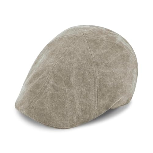 fiebig 6-Panel Cap Washed Cotton | Flatcap aus gewaschener Baumwolle | Schirmmütze (as3, Numeric, Numeric_61, Beige)