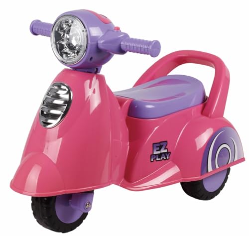 Kindermotorrad 1 Jahr ohne Pedale mit realistischen Lichtern und Klängen (Rosa)