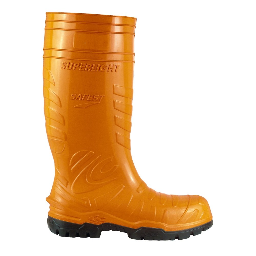 Cofra 00060-002.W45 SAFEST ORANGE S5 CI SRC Sicherheitsstiefel, Orange/Schwarz, Größe 45