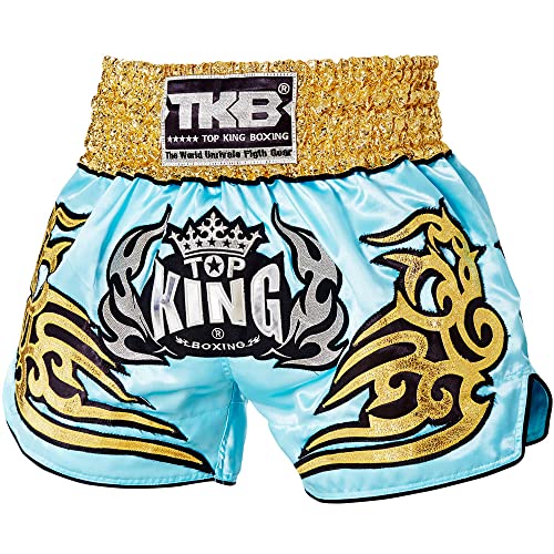 Top King Muay Thai Boxshorts, Blau-119, Mittel