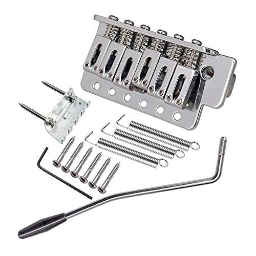 6 Einzelne Linkshänder-Gitarre-Verriegelung Tremolo-Brückenbaugruppe Mit Für Strat Stecken Squier Sq. Gitarrenersatz Gitarrebrücke