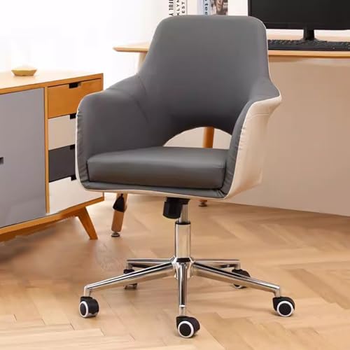 gonomic Comt Schreibtischstuhl, moderner Home-Office-Stuhl, Leder-Drehstuhl mit Armlehne, Arbeitsstuhl für Arbeitszimmer/Frisiertisch, höhenverstellbarer Arbeitssitz zur Stabilisierung Run forward