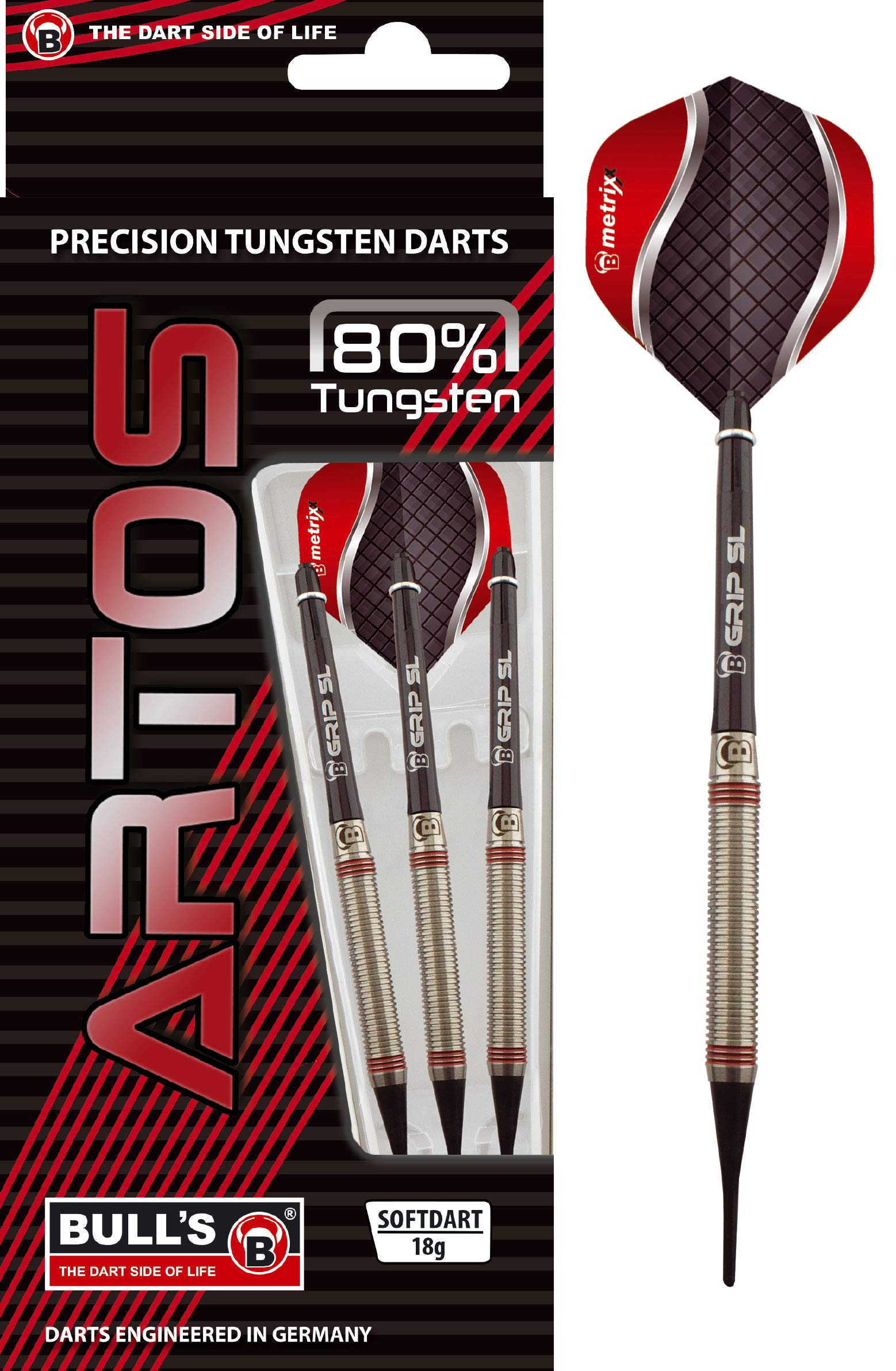 BULL'S Artos Soft Dart, rot, 18g