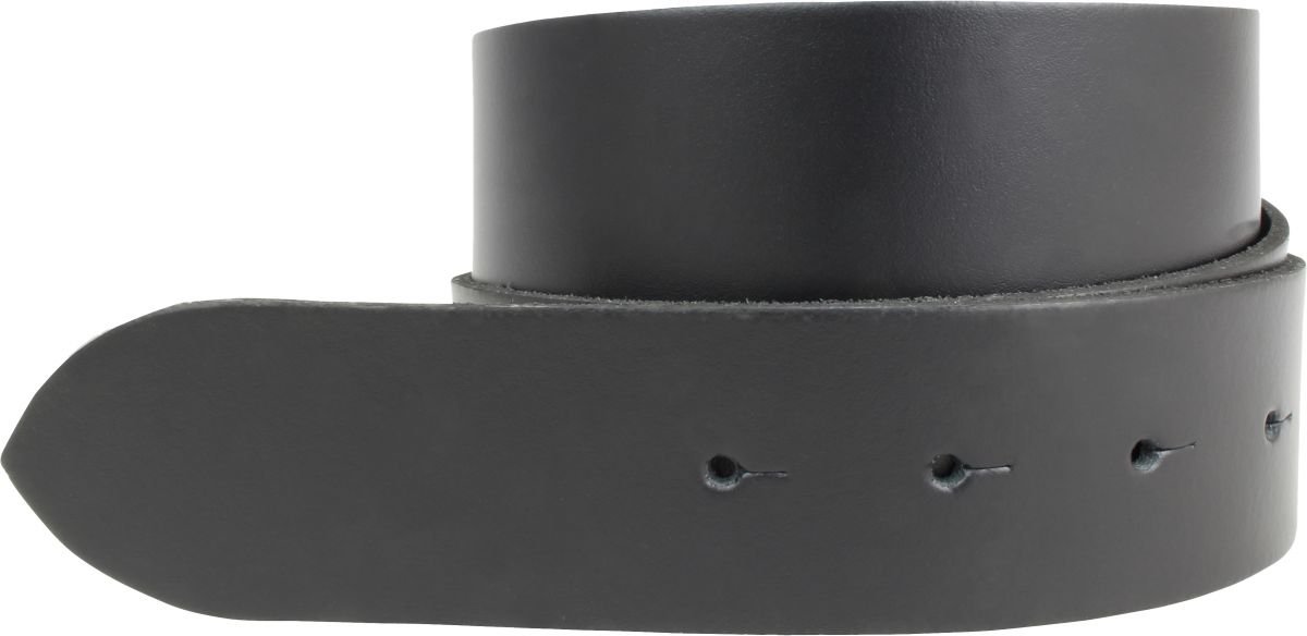 BELTINGER Wechselgürtel aus 100% echtem Leder ohne Schnalle 4 cm | Druckknopf-Gürtel für Damen Herren 40mm | Spaltleder-Gürtel 4cm | Schwarz 95cm