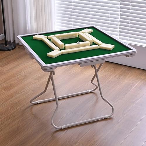 Gvqng 4-Spieler-Karte Mahjong-Tisch, VerschleißFest Nylon-Desktop Majiang-Tisch, Halterung Aus Kohlenstoffstahl Tragbarer Klapptisch, Mit 4 GeträNkehaltern, Quadratischen Tisch,B