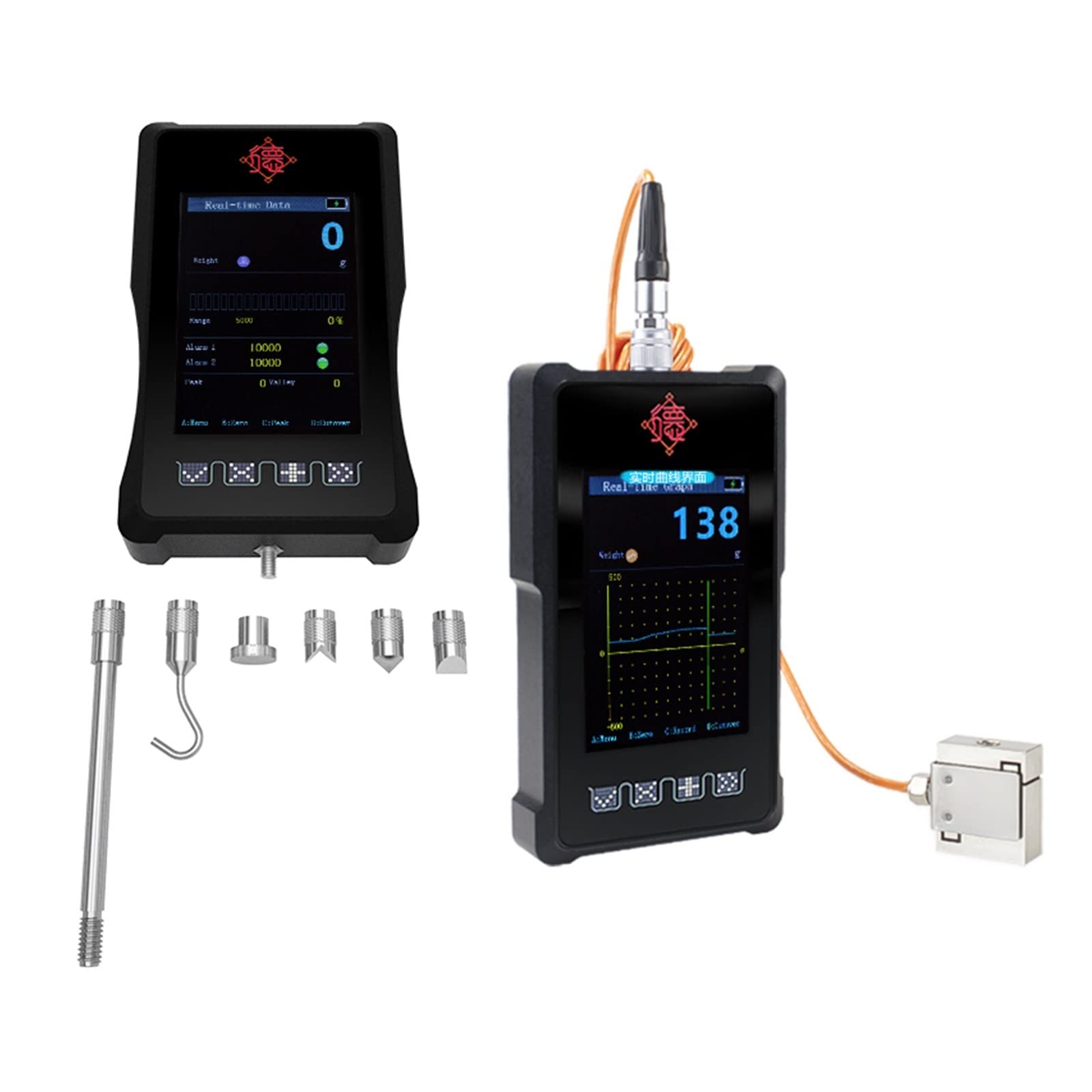 Tragbares Kraftmessgerät, digitales Handdynamometer, Messinstrument, Mess-Pull-Push-Wägezellenanzeige, Handheld, wiederaufladbar - Digitaler Spannungsmesser(DY920-B)