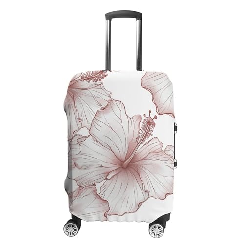 CSGJMYGS Reisegepäckabdeckung, elastisch, waschbar, modisch, kratzfest, Hibiskusblumenmuster, Koffer-Schutz, passend für 45,7 - 81,3 cm Gepäck, Stil 5, XL