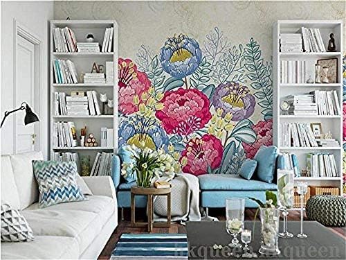 XLMING Blume Abstrakt Ölgemälde 3D Tapeten Home Esszimmer Sofa Schlafzimmer Wohnzimmer TV Hintergrund-350cm×256cm