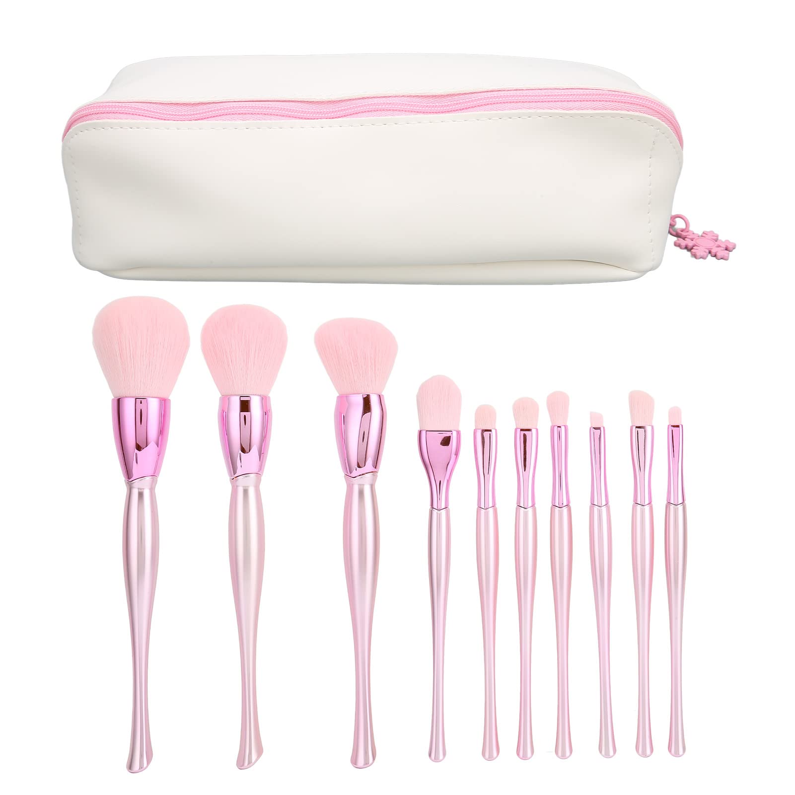 Verdant Touch Make-up-Pinsel-Set, Make-up-Pinsel-Set, 10 Stück, weiche Pinselhaare, bequemer Griff, Puder-Lidschatten-Highlight, PinkBeauty Kosmetik-Pinsel-Set