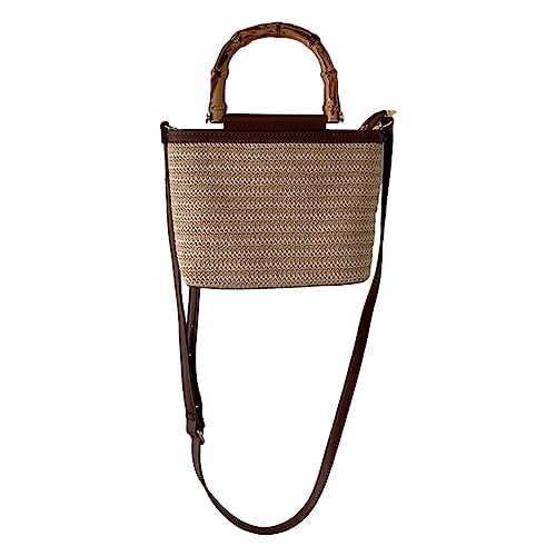 SummerBeach Umhängetasche Handtasche Umhängetasche Frauen Mädchen Große Kapazität Eimer Tasche Kleine Reisetasche Woven Dame Geldbörse