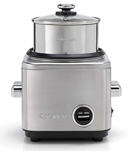 Cuisinart CRC800E Reiskocher (700 watt, für 12 Portionen, 1 Liter) metallic