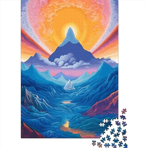 Buntes Fantasie-Berg-Puzzle für Erwachsene und Teenager, 1000 Teile, Puzzle für Erwachsene, Puzzle, Weihnachts- und Geburtstagsgeschenk für Erwachsene und Teenager (Größe: 75 x 50 cm)