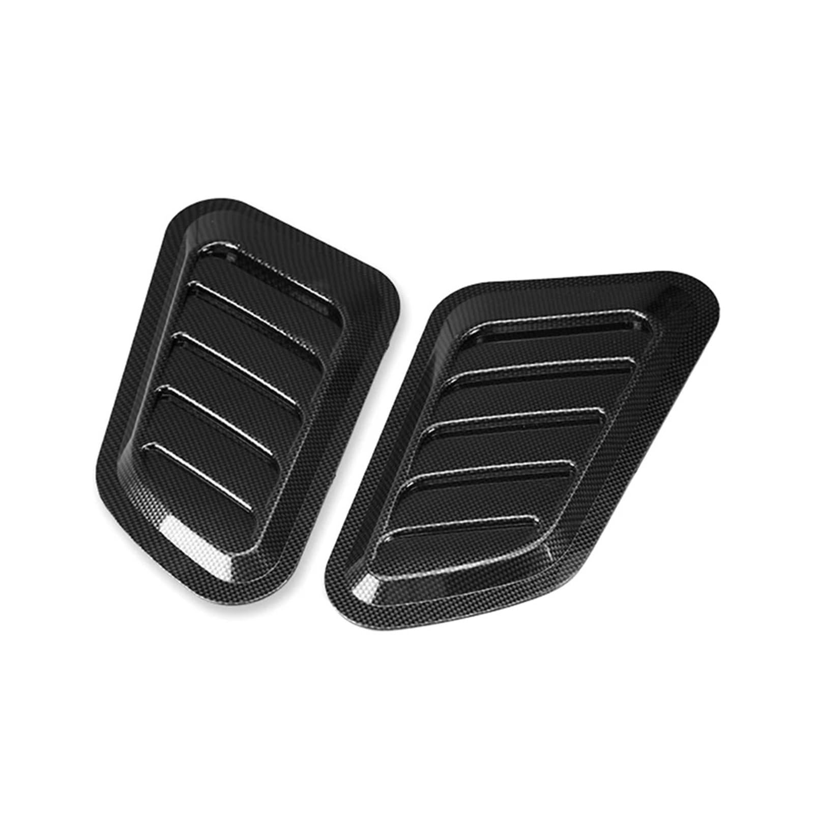 Induktion Schlauch Kit Universal Dekorieren Für ABS Auto Air Flow Intake Hood Scoop Vent Bonnet Abdeckung Auto Zubehör 2Pcs Auto Luftansaug(Carbon Fiber)