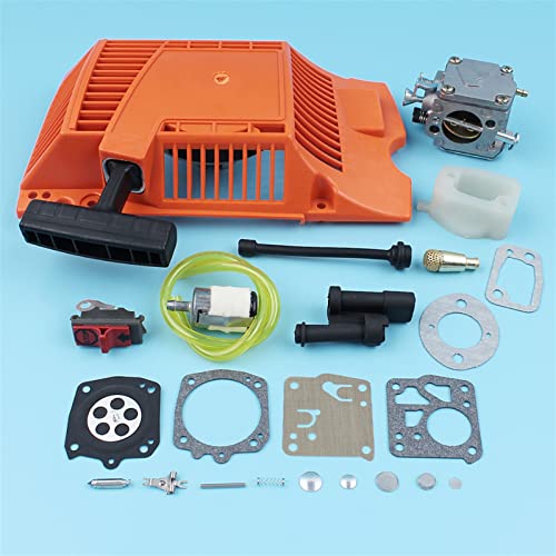 DOFABI Rückstoßstarter, Vergaser, Ansaug-Killschalter, Vergasermembran-Kit, for Husqvarna, 268 272 XP Kettensäge, Öl-Kraftstofffilter Schalter-Austauschsatz