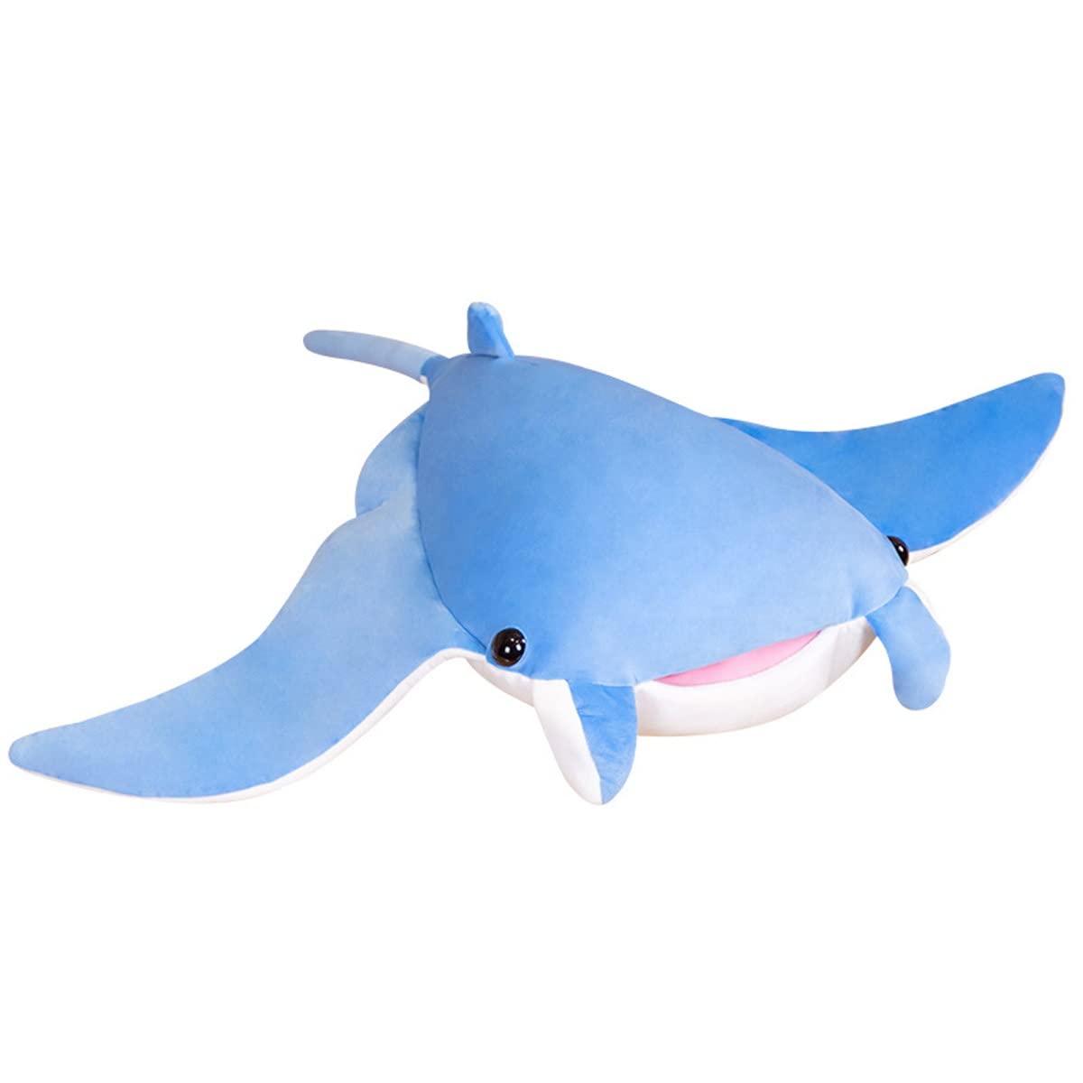 Simulation Mantarochen-Plüschtier, Teufelsrochen-Plüschpuppe, Meereslimulus-Tiere, Gefleckter Adlerrochen, Teufelsfisch-Plüschspielzeug, Tiefseetiere, Mädchenspielzeug, Geschenke For Kinder, Baby(Blue