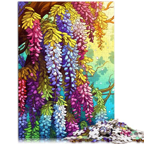 Puzzles, Geschenke, Spielzeug, Die farbenfrohe Psychedelie der Glyzinien, 1000-teiliges Puzzle, Holzpuzzle, Familienspiele, Weihnachts- und Geburtstagsgeschenke, 1000 Teile (50 x 75 cm)