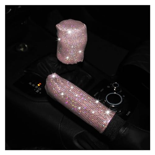 Interieurleisten Diamant Strass Auto Lenkrad Abdeckung 37/38 cm Auto Innen Zubehör Frauen Fall Auto Styling Vier Jahreszeiten Innenausstattung(Red)