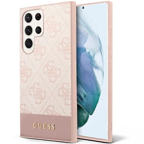 Hülle Guess GUHCS23LG4GLPI Samsung S23 Ultra S918 rosa 4G Stripe Collection