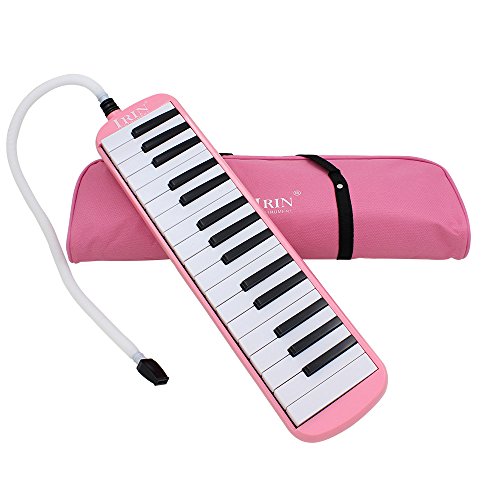 Btuty Melodica Klavier-Musikinstrument mit 32 Tasten für Anfänger, Geschenk mit Tragetasche, Rosa