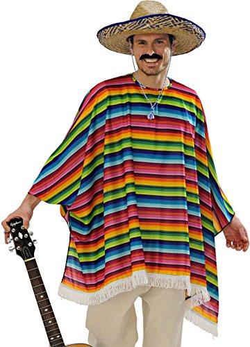 Widmann - Kostüm Mexikaner, Poncho und Sombrero, Einheitsgröße, Mottoparty, Karneval