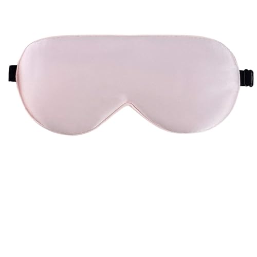 Augenmaske, Seide, natürliche 19-Zoll-Maulbeerseide, for Schlafen, glatt und weich, mit elastischem, verstellbarem Riemen, Augenbinde(Pink With Bag)