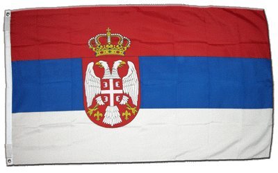 XXL Flagge Fahne Serbien mit Wappen 150 x 250 cm