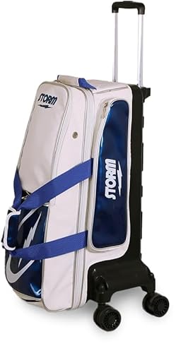 Storm Bowlingtasche mit 3 Kugeln, Thunder Signature Serie, Weiß/Blau