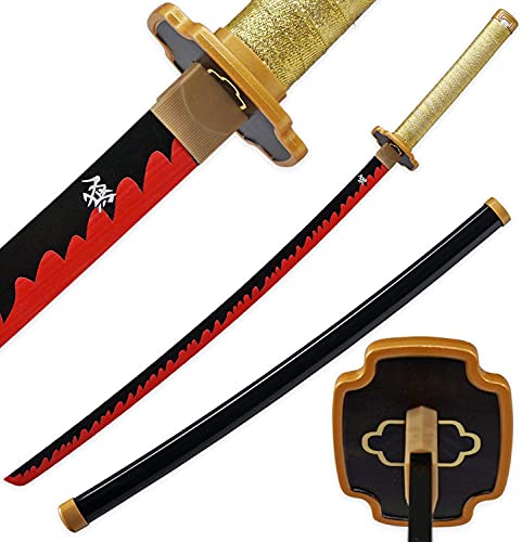 kljhld Bambus Animation Katana Cosplay, Demon Slayer Katana-Tsugikuni Yoriichi Katana Schwert 103cm