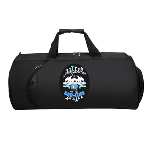 Kleine Reisetasche Anime, Handreisegepäck mit Schultergurt Handtasche, Carry On Bag füR Urlaub Und Sport, Schwimmbad, Klinikaufenthalt Flugzeug(Black 2)