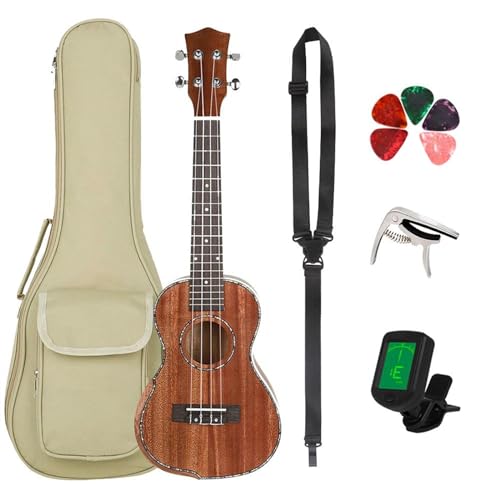 23 Zoll 4 Saiten Ukulele Gitarre Mahagoni Korpus Ukulele Mit Tasche Saiten Stimmgerät Teile Ukulele Einsteiger Kit