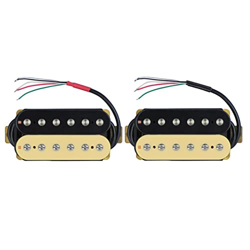 ZENGXUE Set Aus Hals + Brücke E-Gitarre Humbucker Pickup Passive Keramikmagnet Zebra Gitarrenteile Humbucker Tonabnehmer Set